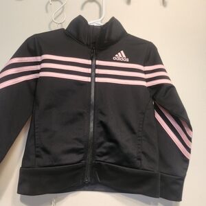 Adidas Black and Pink Track Jacket